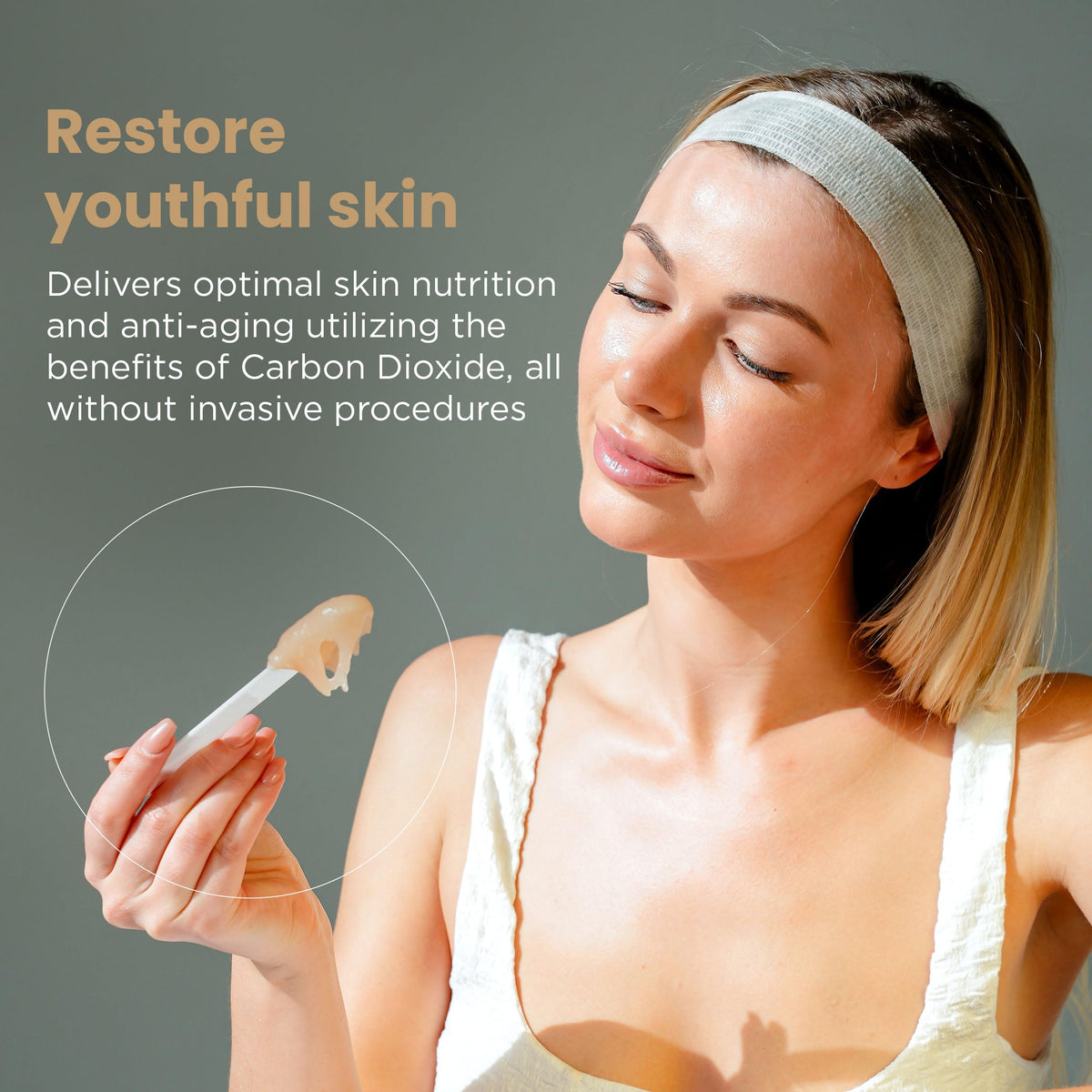 CO2Lift in bathroom routine setting showing convenient, quick treatment
