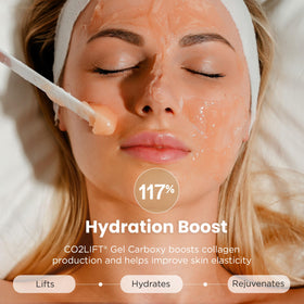 CO2Lift being applied to a face demonstrating easy-at-home use