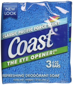 Coast original blue front packaging showing three bars and clear labeling for easy identification and value
