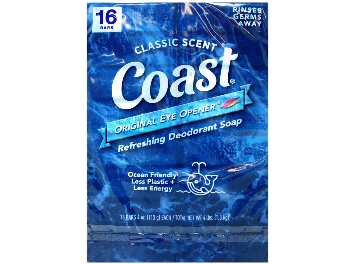 Coast single 4oz bar angled close-up with visible texture and benefits