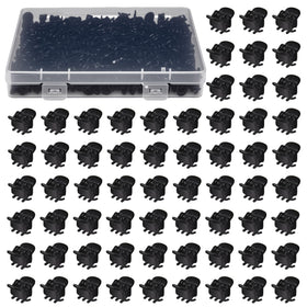 Cobahom front view of black mini claw clips showing compact, neat design and secure hold