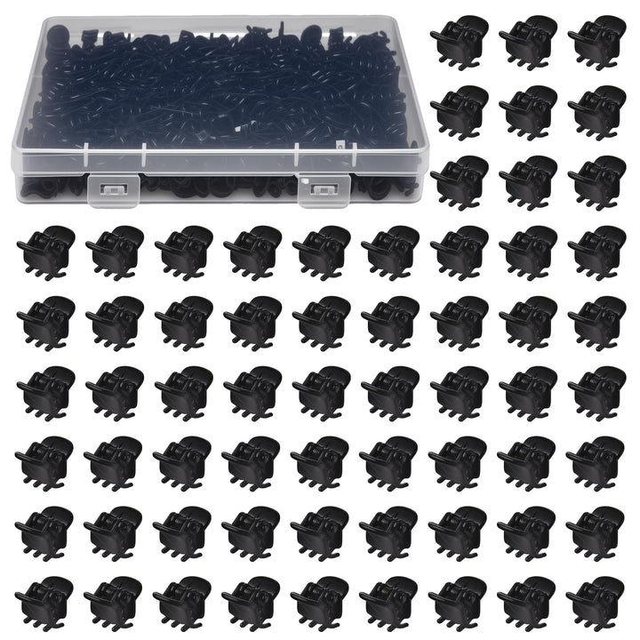 Cobahom front view of black mini claw clips showing compact, neat design and secure hold