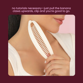 Cobana clip worn by woman outdoors providing comfortable secure all-day hold