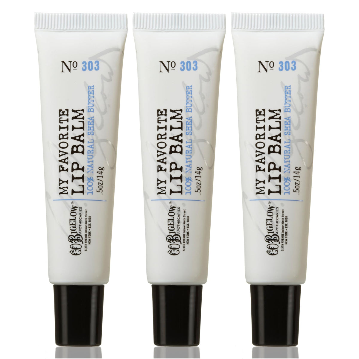 C. O. Bigelow three-pack front packaging showing convenient daily supply