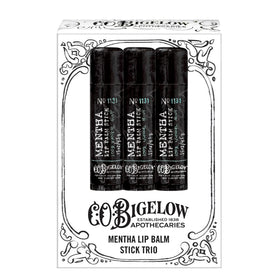 C. O. Bigelow lip balm held in hand illustrating compact size and travel convenience