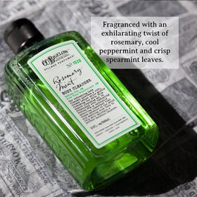 C. O. Bigelow creamy lather texture on hand for gentle cleansing benefit