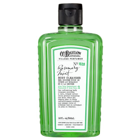 C. O. Bigelow bottle in shower scene illustrating refreshing routine benefit
