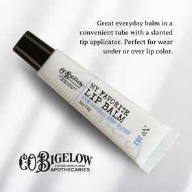 C. O. Bigelow balm texture swiped on skin for visible moisturization