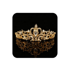 COCIDE gold tiara front view showing elegant crown and sparkle benefit
