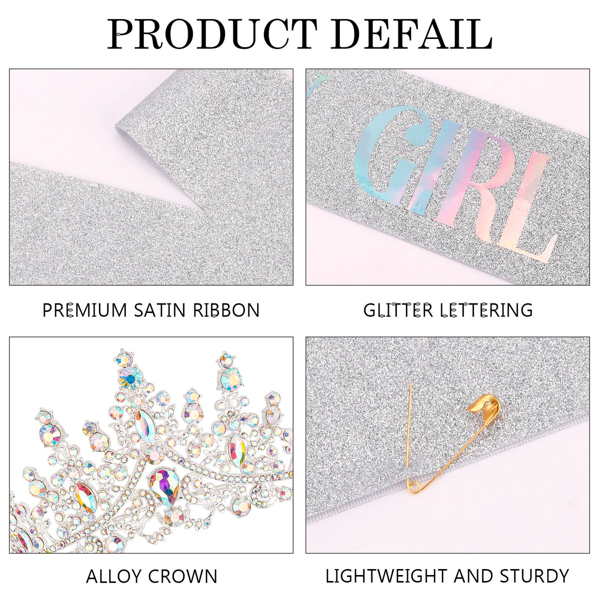 COCIDE sash and tiara flatlay in gift-ready packaging for easy gifting