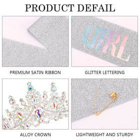 COCIDE sash and tiara flatlay in gift-ready packaging for easy gifting