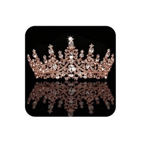 COCIDE front view rose gold tiara showing regal silhouette and sparkle