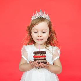 COCIDE sash and tiara being worn for confident party photos