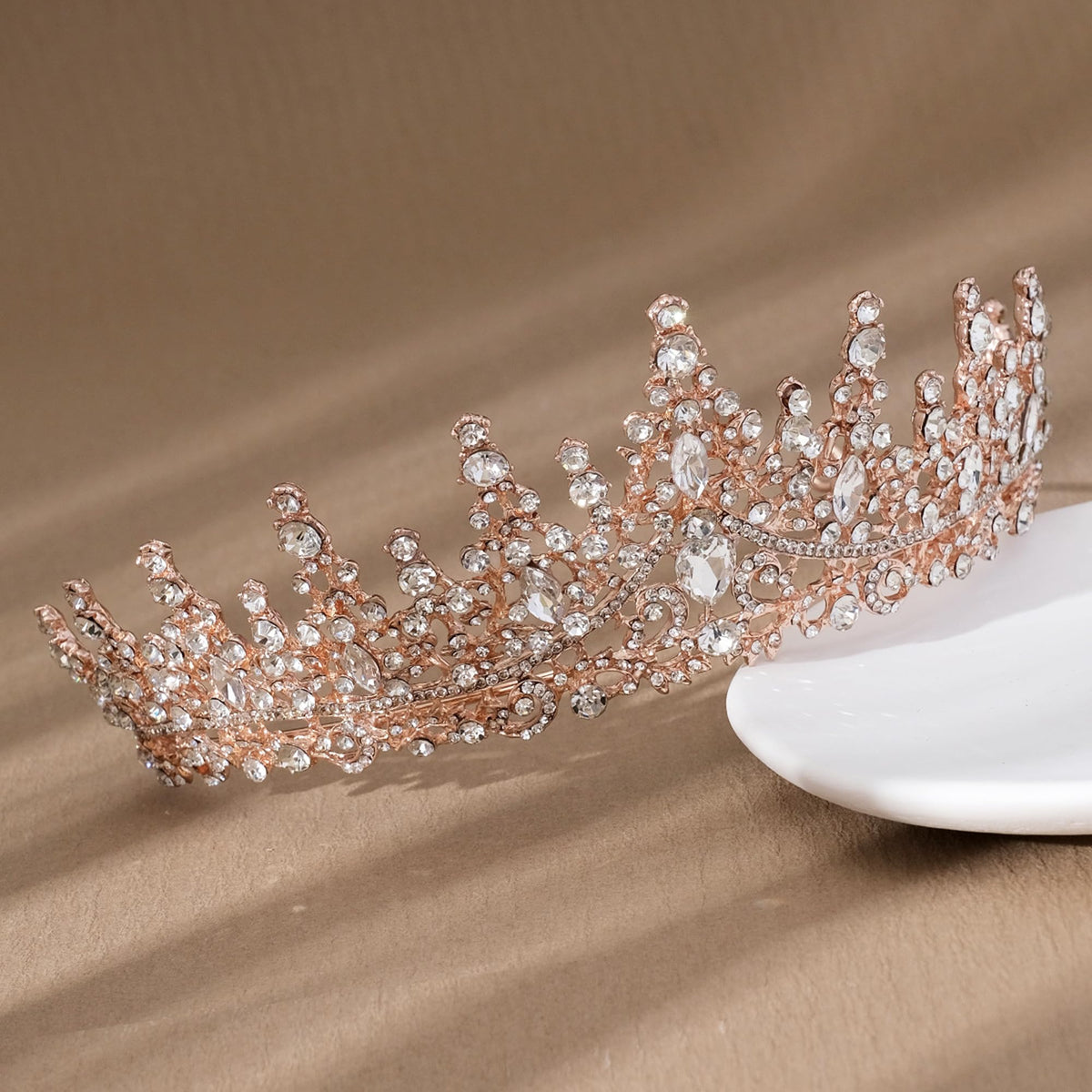 COCIDE tiara worn by bride demonstrating elegant wedding styling