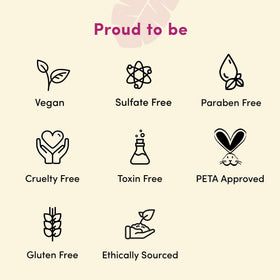 Coco & Eve bottle beside mango and cacao showing natural extracts