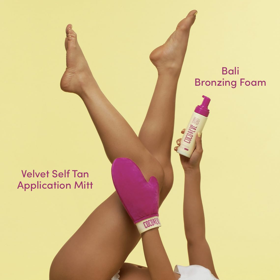 Coco & Eve bottle in hand to show size and pump convenience