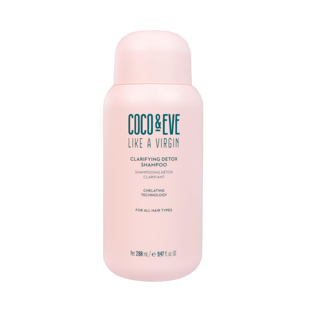 Coco & Eve front bottle view showing clarifying shampoo benefits