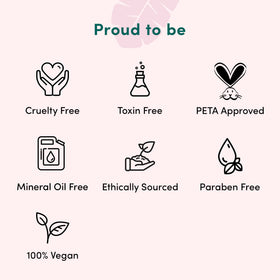 Product label close-up displaying ingredients and vegan, cruelty-free claims