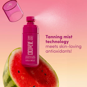 Coco & Eve bottle beside key natural ingredients and antioxidants