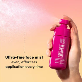 Coco & Eve micromist nozzle close-up demonstrating fine spray