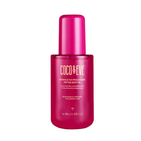 Coco & Eve front packaging showing bottle and tropical design benefits