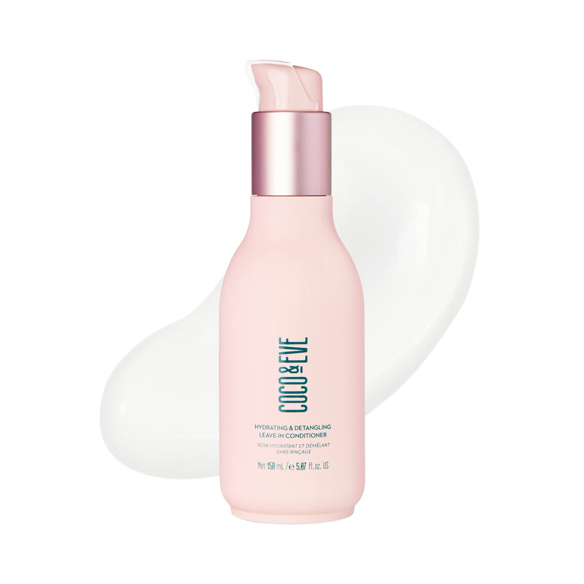 Coco & Eve front bottle showing label and size for easy identification