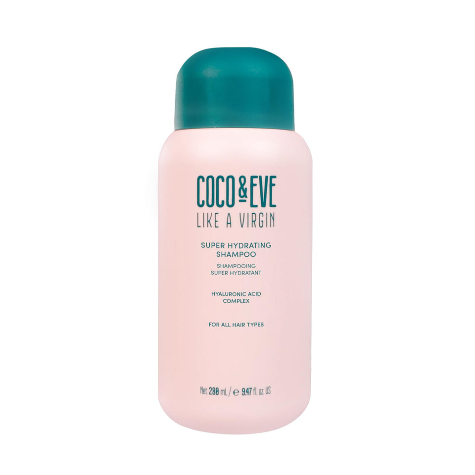 Coco & Eve front bottle showing label and benefit of hydration