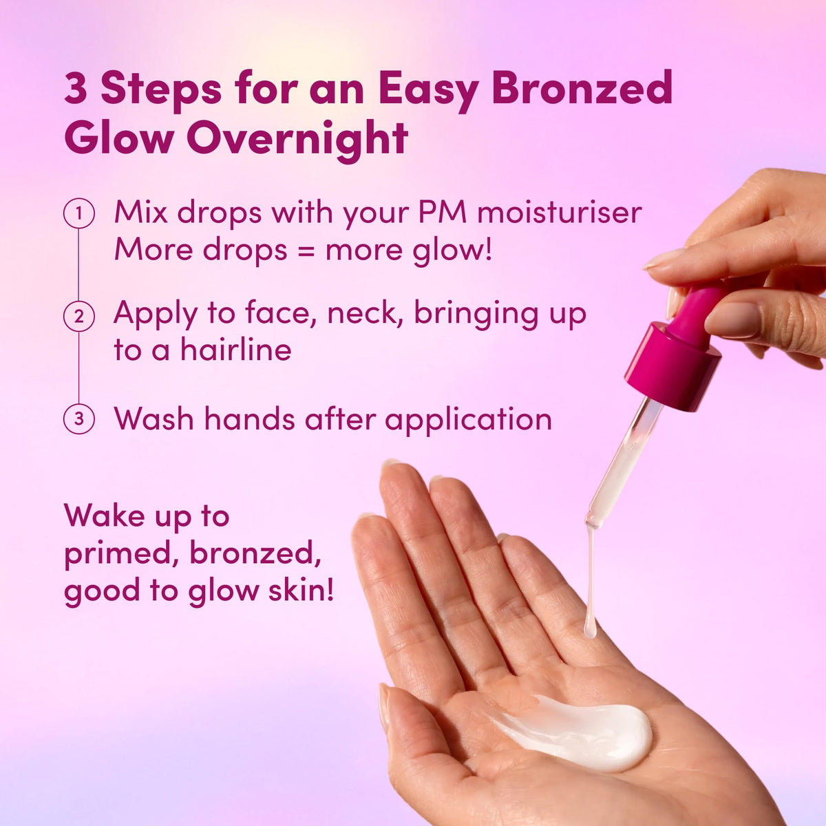 Coco & Eve mixed with moisturizer demonstrating even blend and streak-free benefit