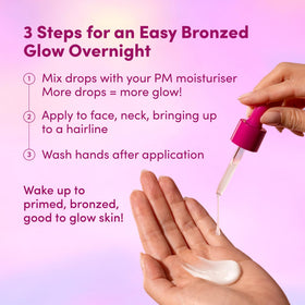 Coco & Eve mixed with moisturizer demonstrating even blend and streak-free benefit