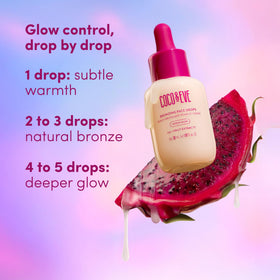Coco & Eve bottle beside measuring items showing 1 fl oz size and convenience benefit