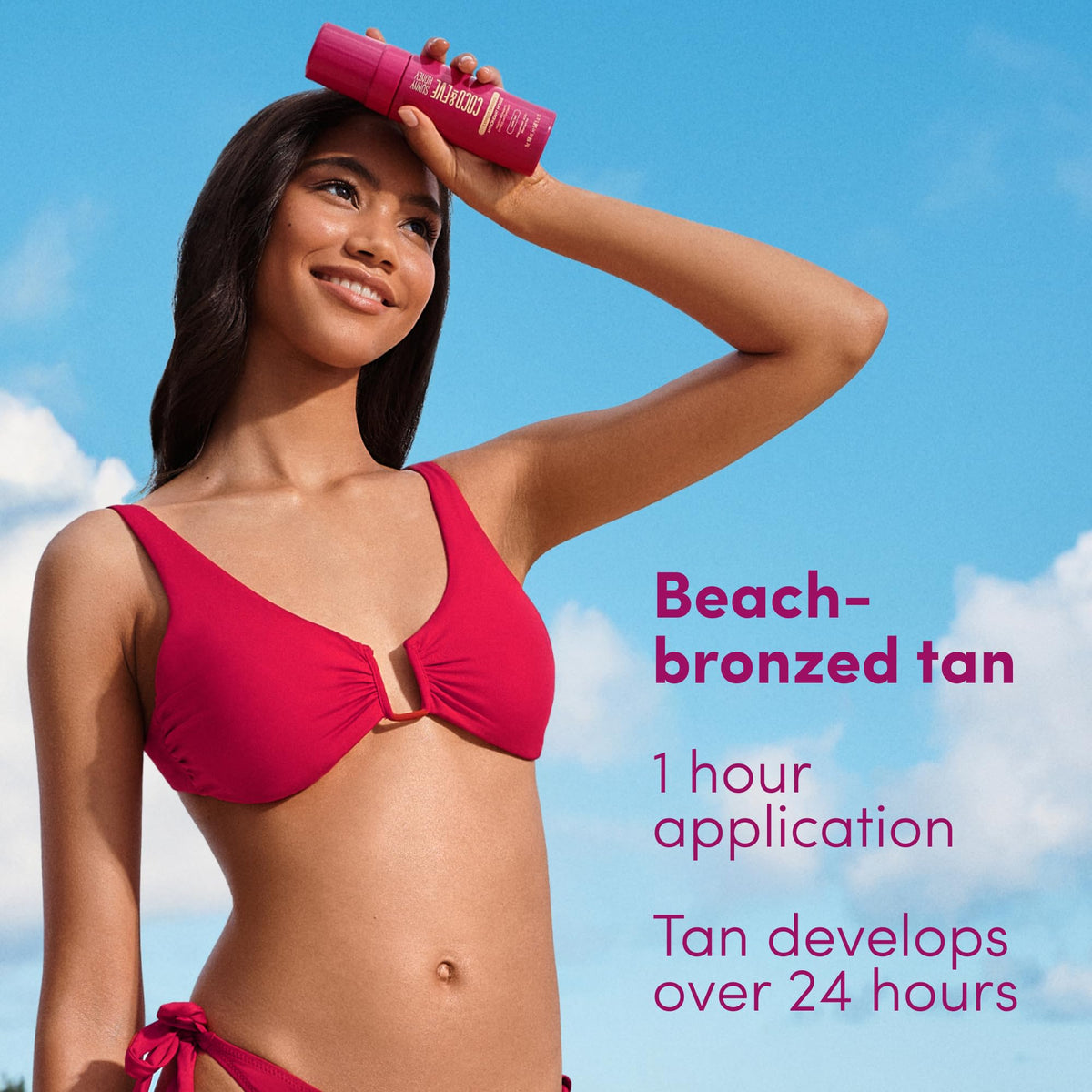 Application with mitt using Coco & Eve mousse for seamless, guided coverage