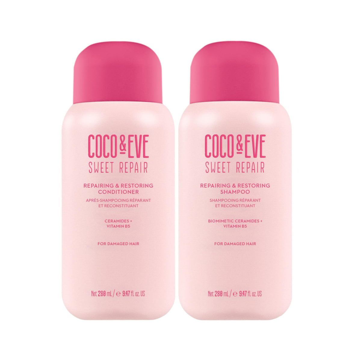 Coco & Eve front packaging showing duo and benefits
