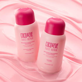 Coco & Eve pump detail highlighting easy dispensing benefit