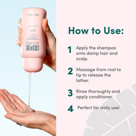 Coco & Eve shampoo staged in bathroom conveying everyday detox routine