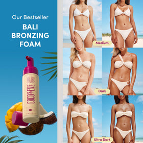 Coco & Eve pump dispensing foam to show fast-drying, easy application