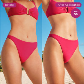 Coco & Eve pump dispensing lotion to demonstrate easy, mess-free application and controlled coverage