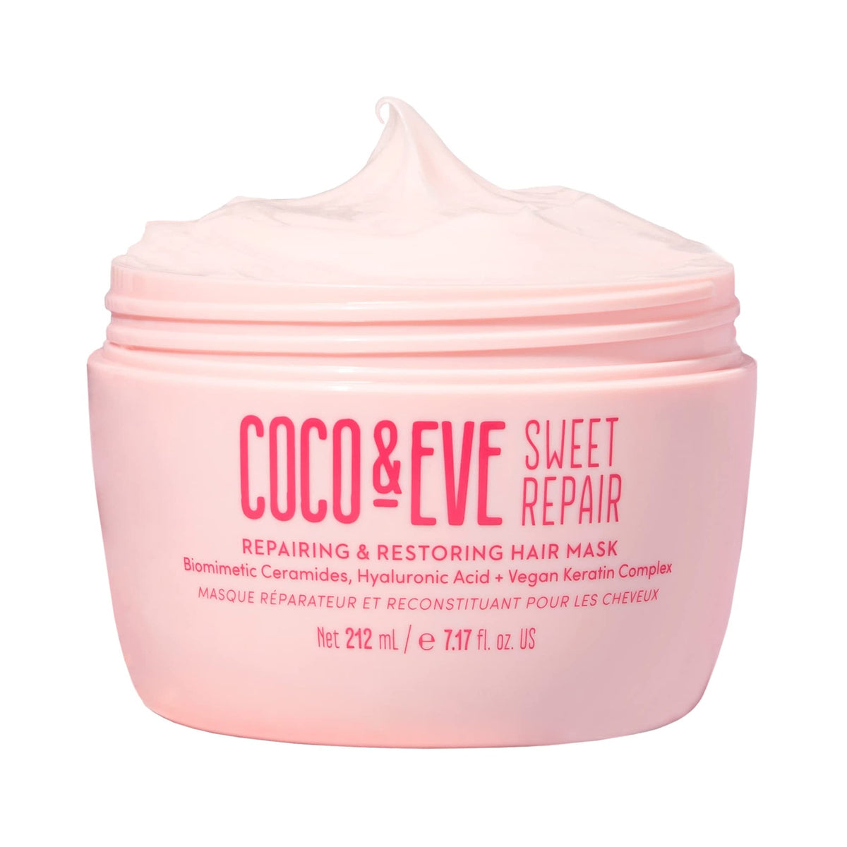Coco & Eve jar front view showing packaging and quick repair benefits