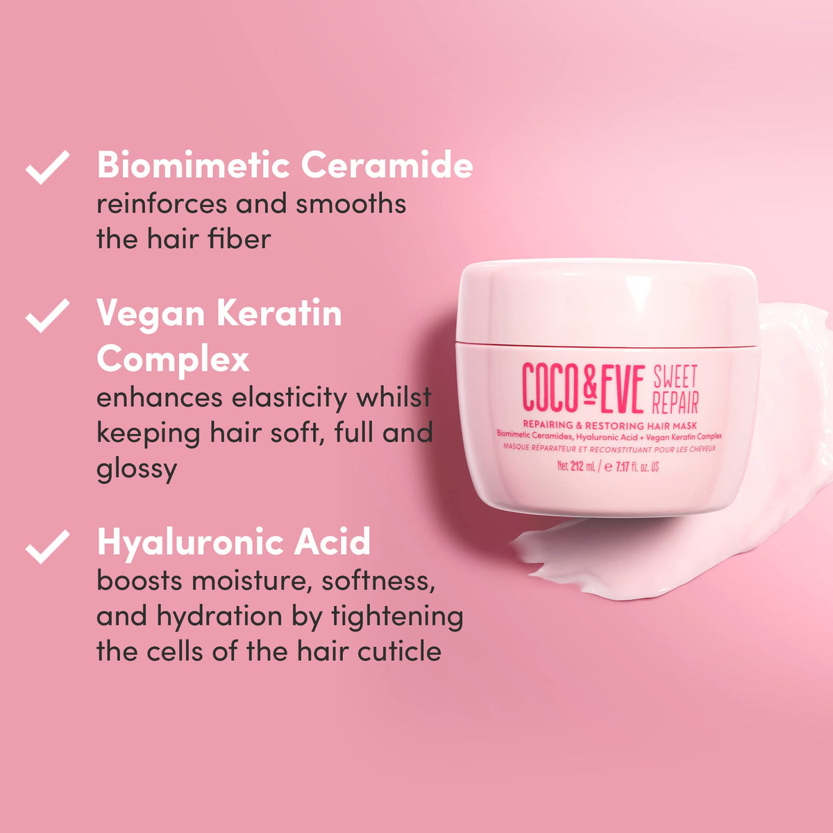 Coco & Eve tropical botanicals display with fruit extracts for nourishment