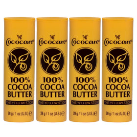 COCOCARE four-pack front packaging showing yellow cocoa butter sticks and convenience