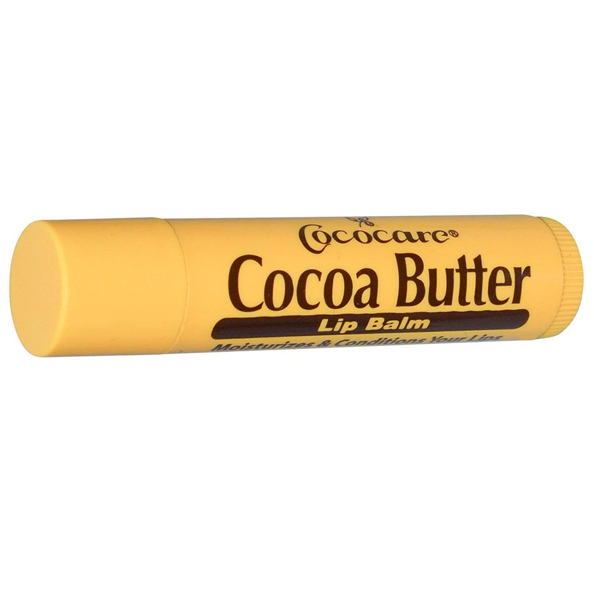 COCOCARE front packaging yellow stick showing hydrating cocoa butter benefits