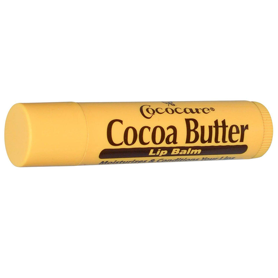 COCOCARE front packaging yellow stick showing hydrating cocoa butter benefits