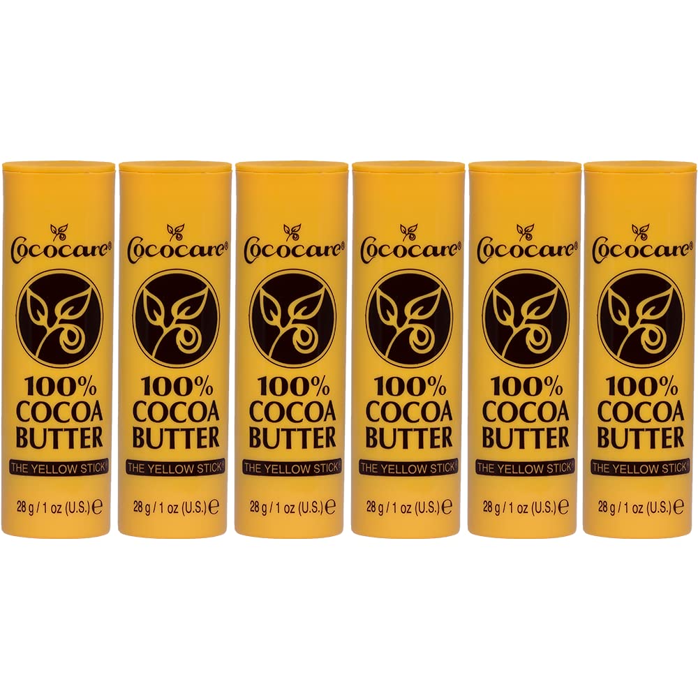 COCOCARE front packaging showing yellow cocoa butter stick, easy grab-and-go hydration