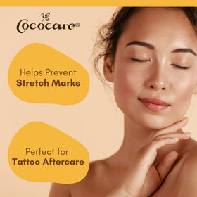 COCOCARE size comparison in hand showing compact travel-friendly tube