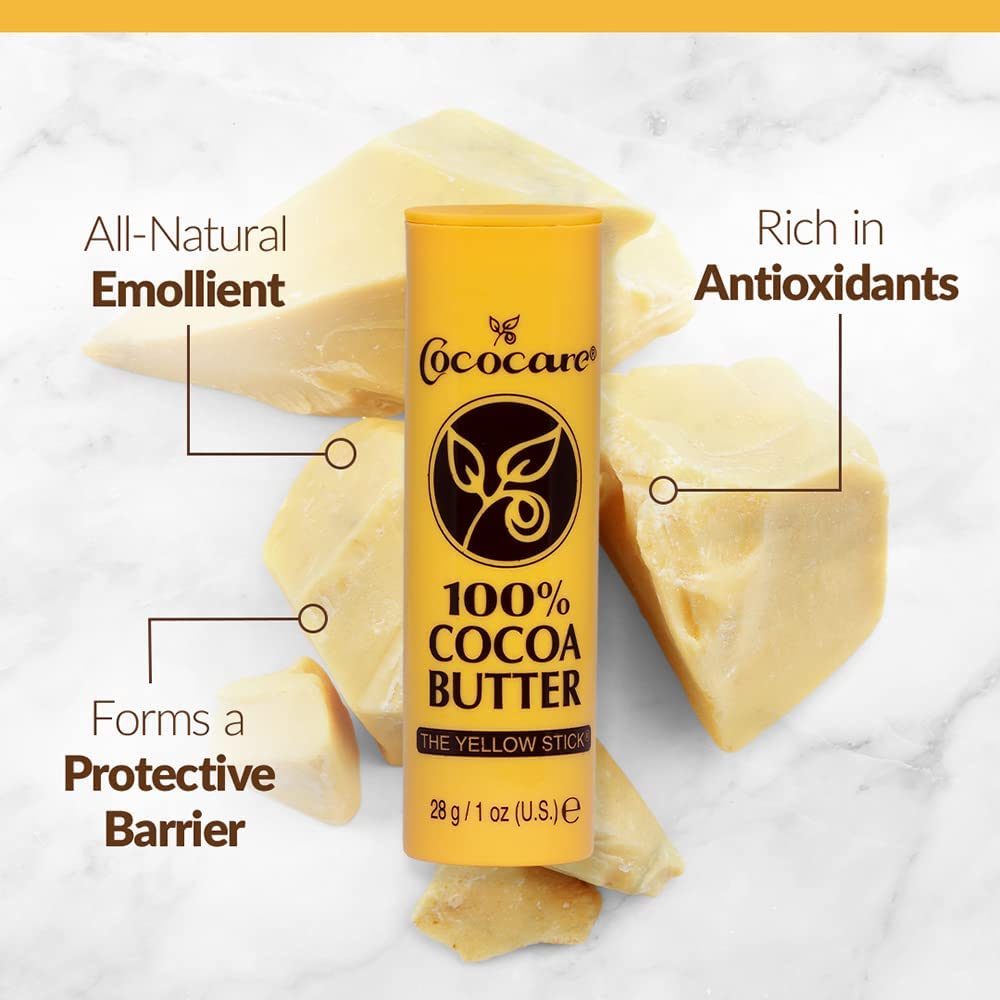 COCOCARE cocoa butter texture close-up, pure emollient consistency for smooth spread