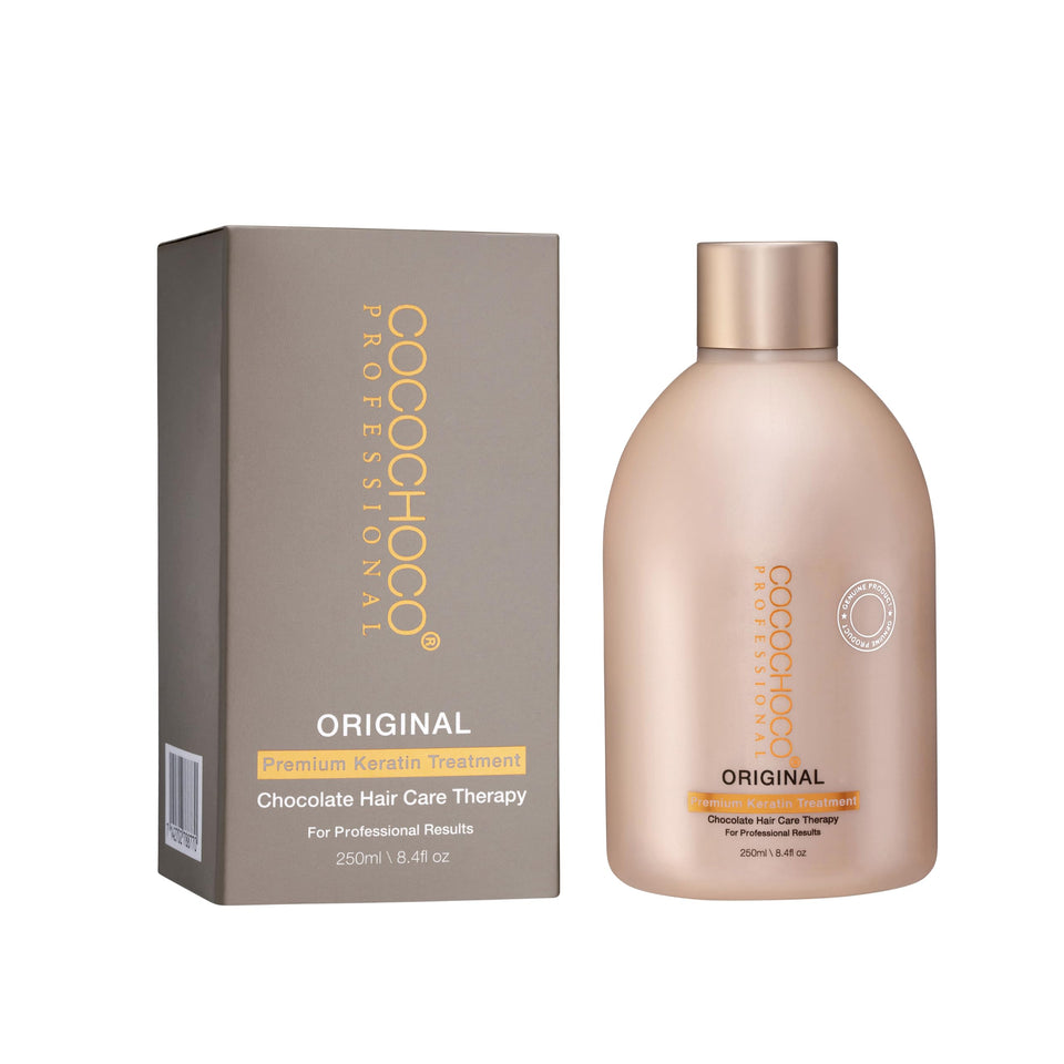 COCOCHOCO bottle front view showing sleek packaging and salon-ready benefits