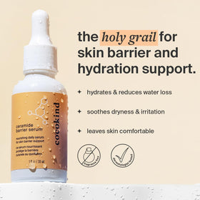 Close-up serum drop texture highlighting Cocokind hydration and fast absorption