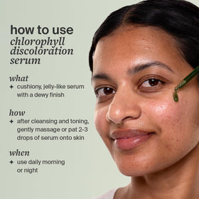 Cocokind serum drop leaving a bead from pump showing easy application and control