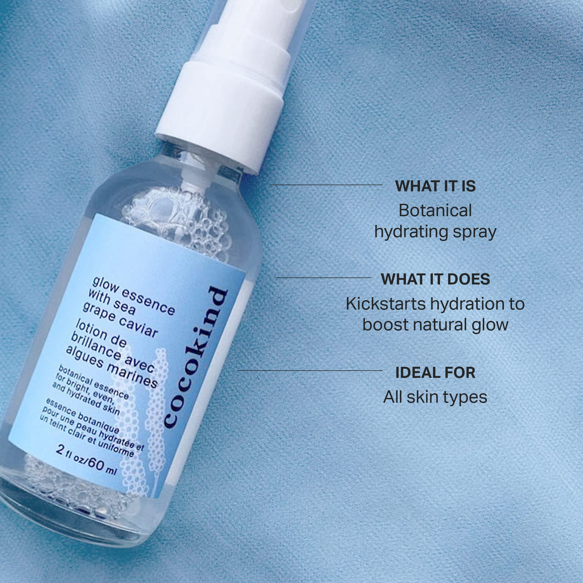 Cocokind close-up of sea grape caviar extract highlighting moisture retention benefits