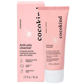 COCOKIND AHA Jelly Cleanser front packaging showing label and tube, clear product identification and appeal