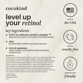 Cocokind in a nighttime routine setting showing gentle retinol bedtime use